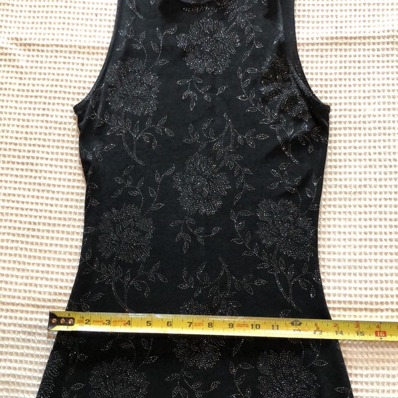 Vintage Glitter Black Maxi Dress - Picture 5 of 5